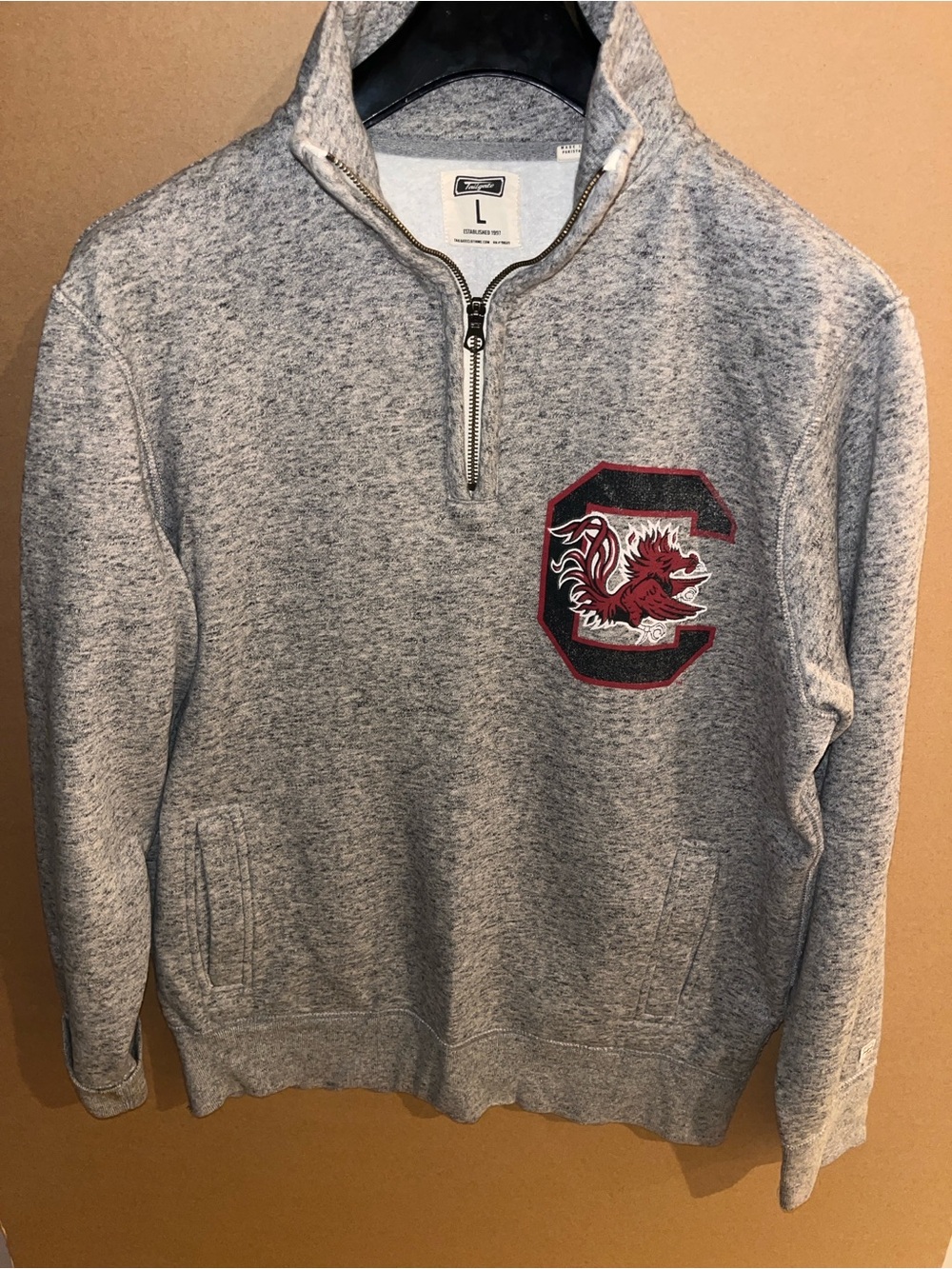 Mint South Carolina Gamecocks Tailgate 1/4 Zip Sweatshirt Men’s Large Gray NCAA